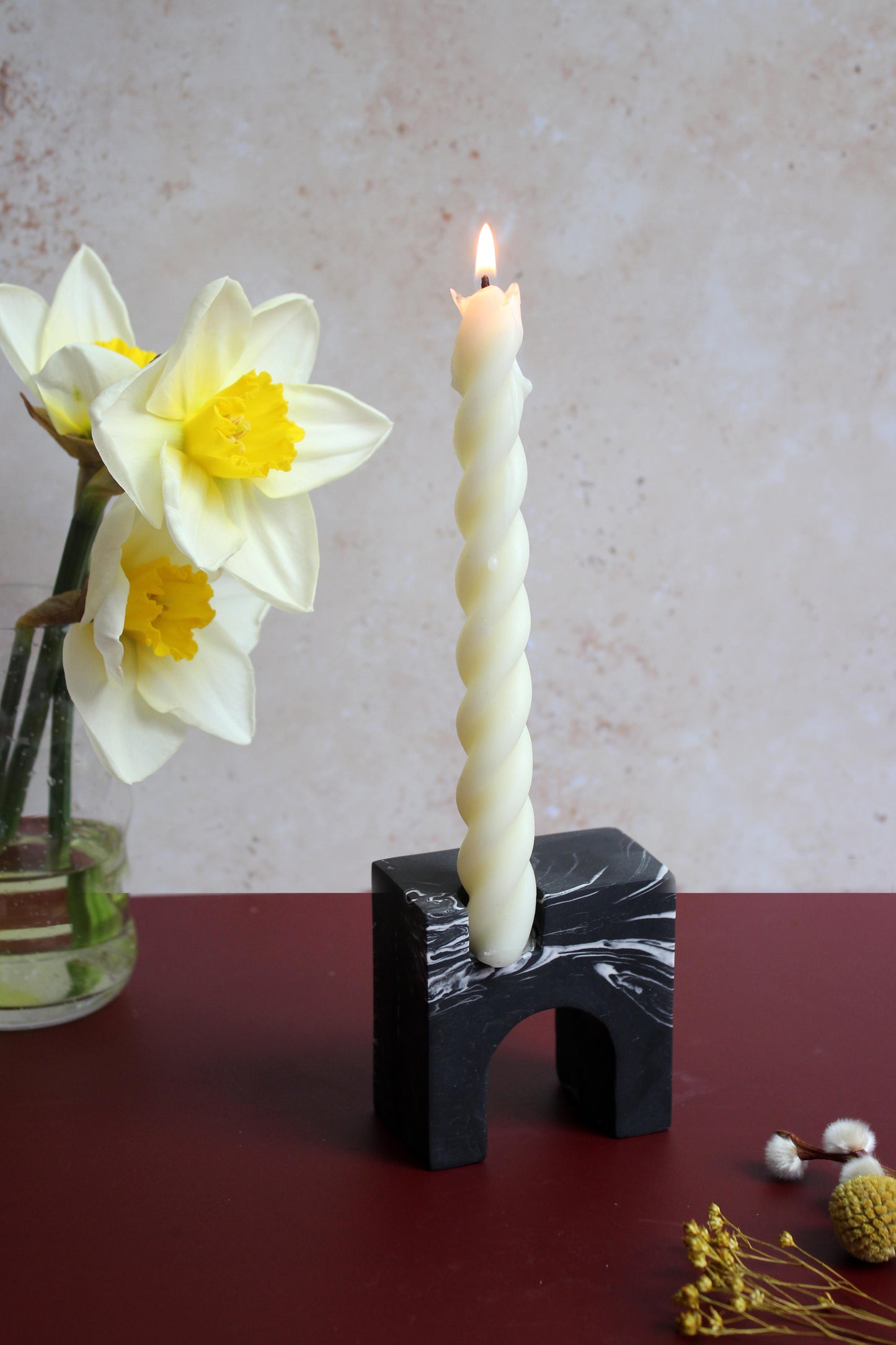 ARC I - Handmade Arched Jesmonite Candle Holder