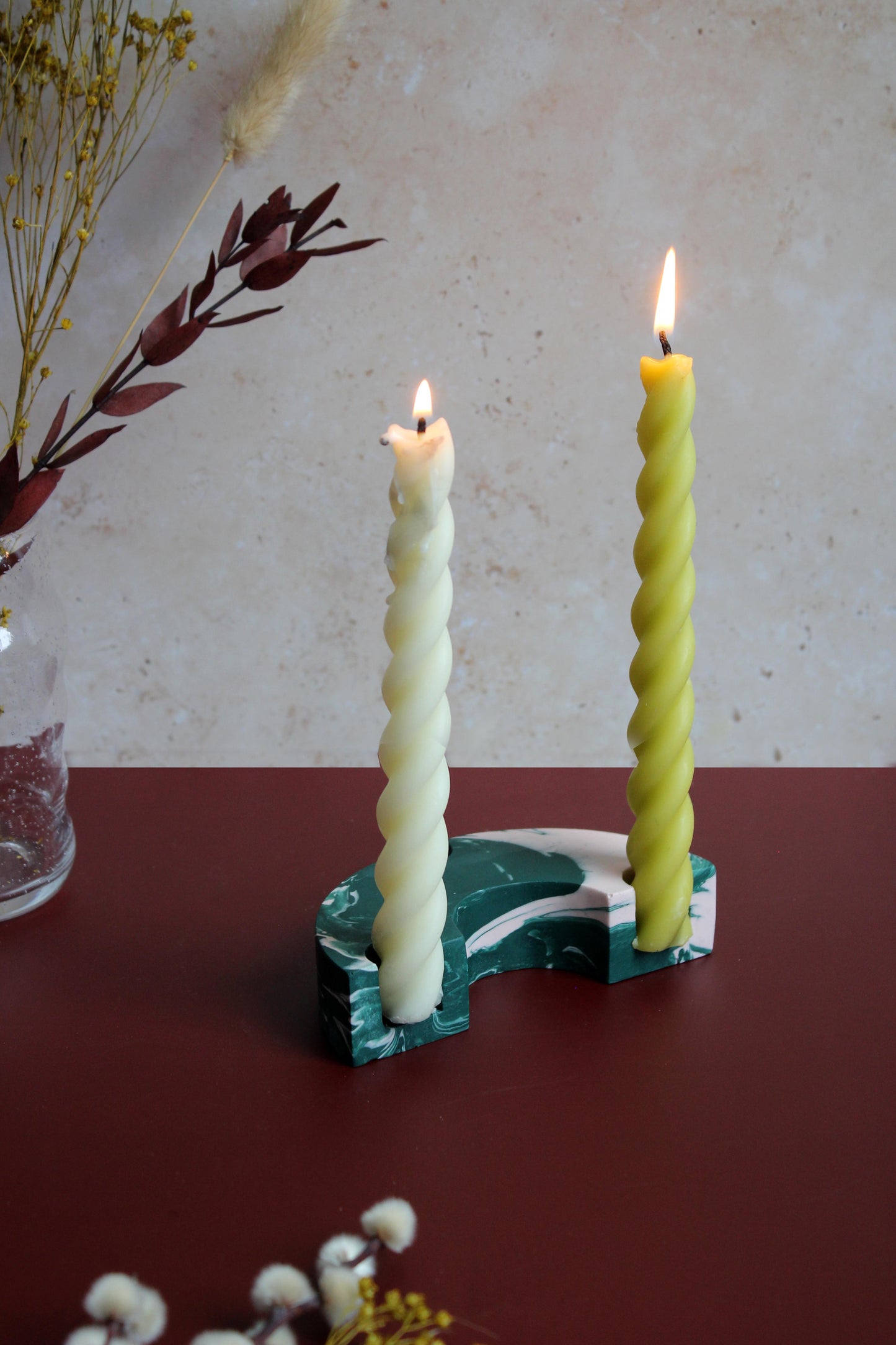 TURN Candle Holder - Green and Mint